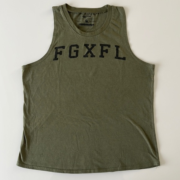 flag nor fail Tops - Flag Nor Fail  FGXFL Tank Top Olive Green Size Medium